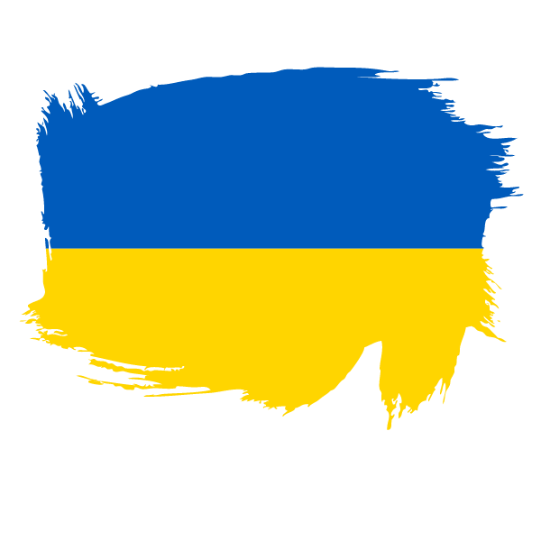 Gemalte Flagge der Ukraine